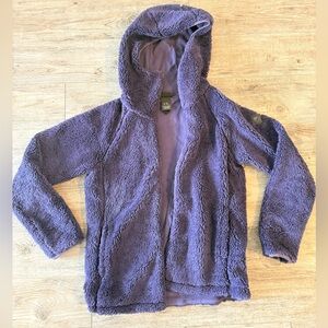 NWOT Burton Hooded Sherpa Fleece Jacket – Purple – Size Small